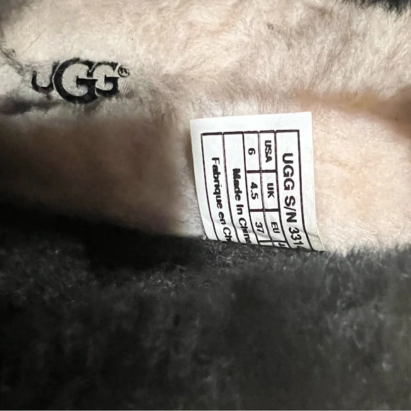 UGG Black Rylan Cable Knit Slippers Shoes Size 6 - Picture 7 of 8